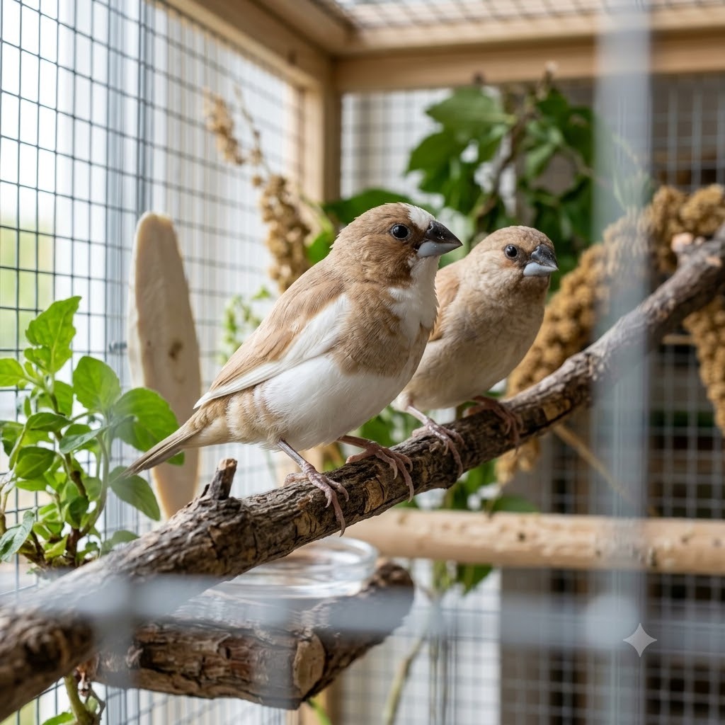 Society Finch (Lonchura striata domestica)