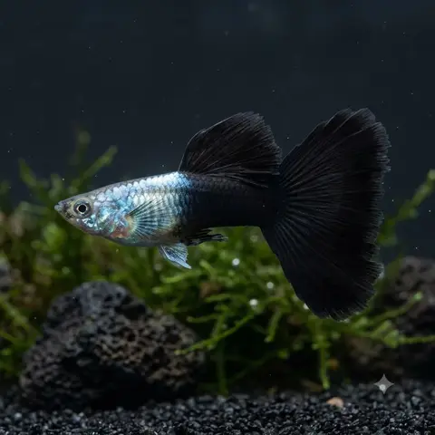 Half-Black Guppy