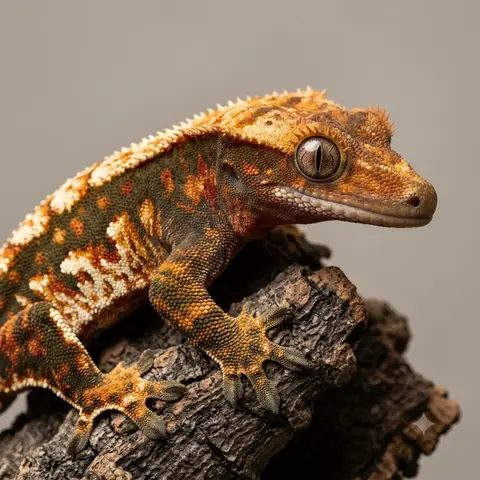 Harlequin Crested Gecko