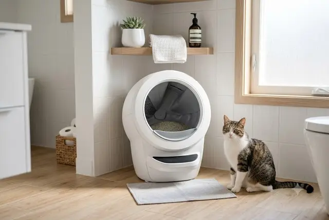 Self-cleaning litter boxes