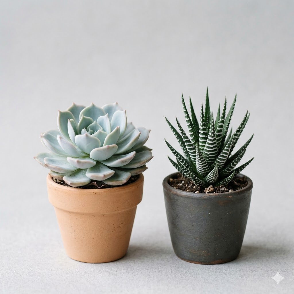 Echeveria & Haworthia (succulents)