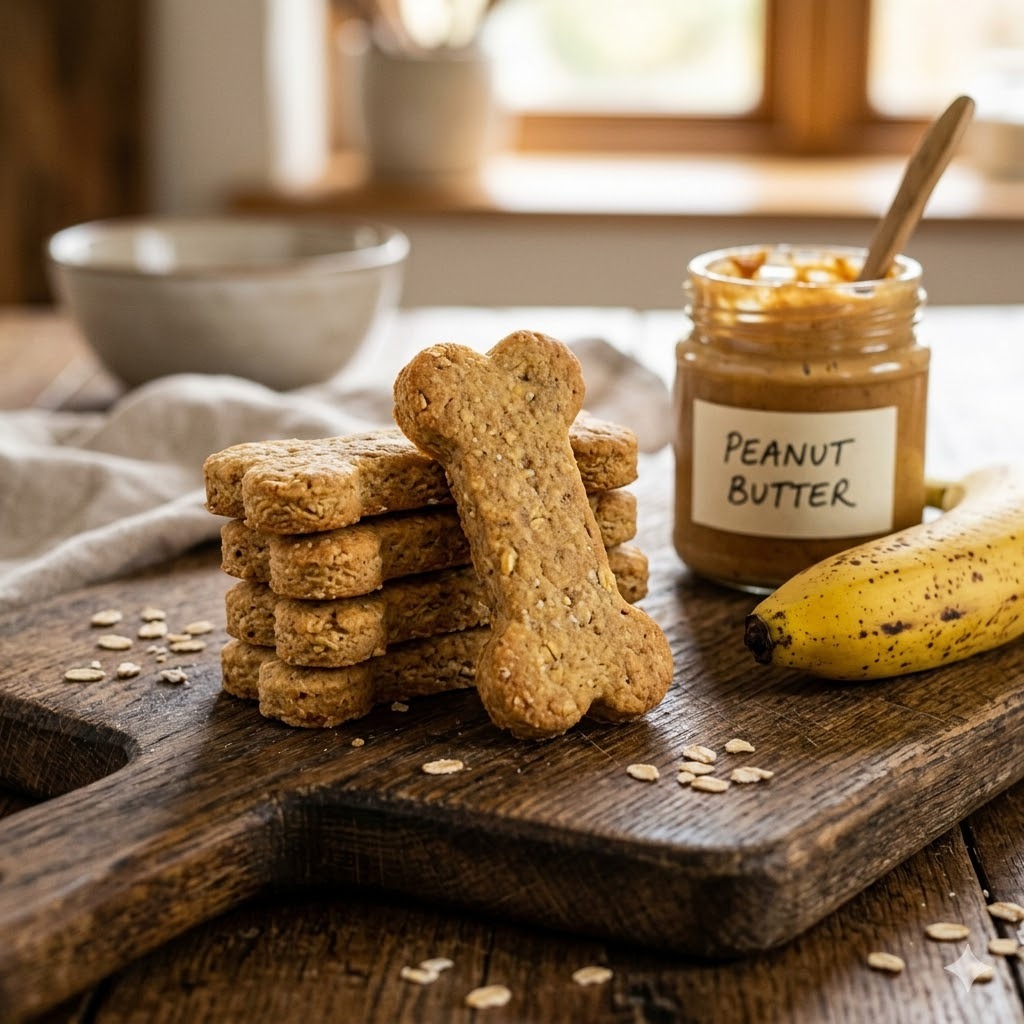 Peanut Butter & Banana Biscuits